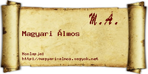 Magyari Álmos névjegykártya